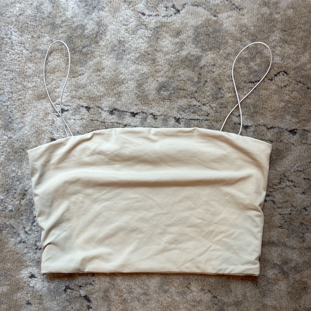 Meshki Crop Top in Ecru - small